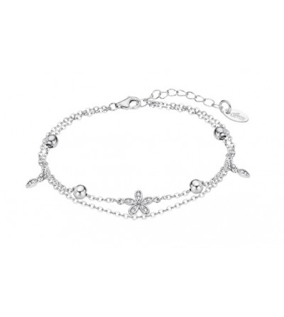 Pulsera doble de plata...