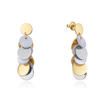 Pendientes acero y nacar...